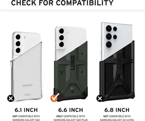 Vista 2 de URBAN ARMOR GEAR UAG - Funda protectora para Samsung Galaxy S22 Plus, color verde oliva, ultra delgada, pantalla de 6.6 pulgadas