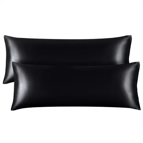 Vista 63 de BEDELITE Funda de almohada de satén para cabello y piel, súper suave y refrescante similar a las fundas de almohada de seda, paquete de 2 con cierre