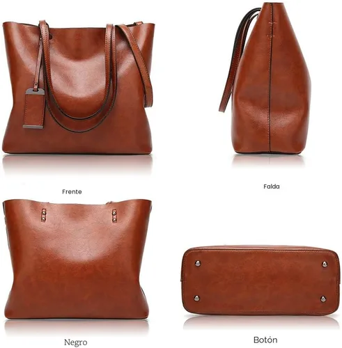Vista 7 de ALARION Bolsos de mano con asa superior para mujer, bolso de hombro, bolso mensajero, bolso tote, cartera 1-abrown
