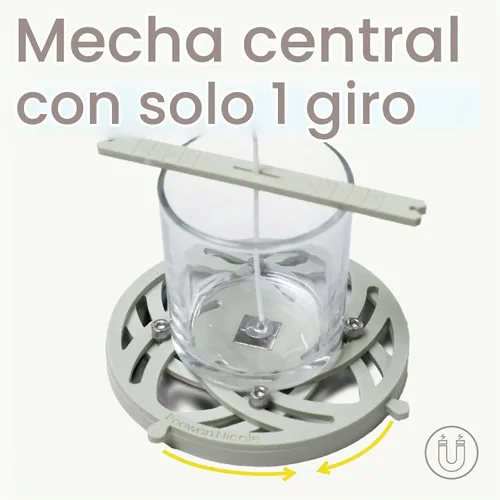 Vista 2 de BOOWAN NICOLE Herramienta universal de centrado de mecha para fabricación de velas, centro y establece mechas en 1 segundo, soporte de mecha