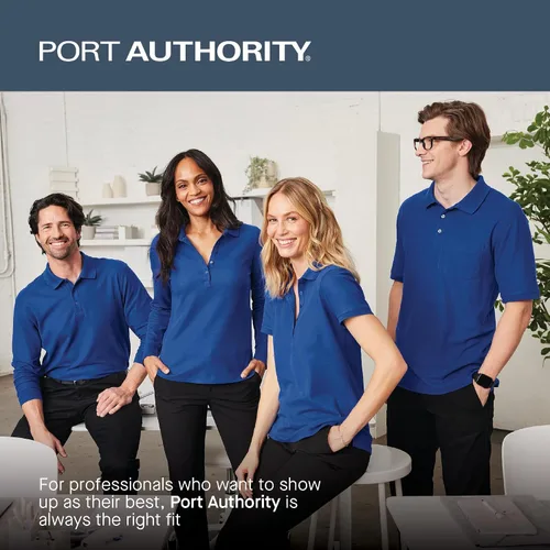 Vista 3 de Port Authority Camiseta Oxford SuperPro. S658 Negro