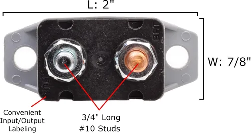 Vista 6 de Fastronix 10A 12V Tipo 1 Disyuntor de reinicio automático con cubierta