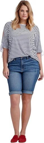 Vista 7 de Ellos Bermudas vaqueras de talla grande para mujer