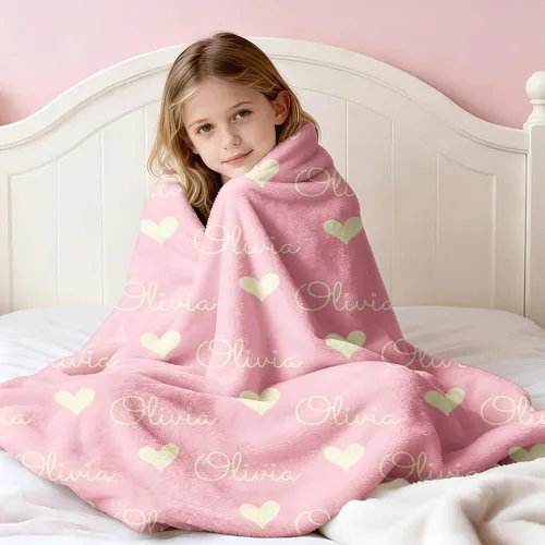 Vista 2 de Manta personalizada con nombre, 4 tamaños, manta personalizada para adultos, niños, bebés, regalos personalizados, manta con nombre, Navidad, Día