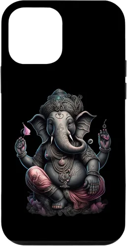 Vista 16 de iPhone 16 Dios hindú Ganesha Lotus Pose Yoga y Meditación Caso