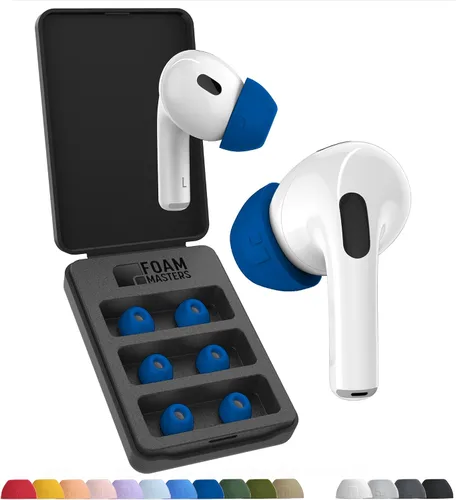 Vista 10 de Foam Masters - Almohadillas de espuma viscoelástica ultra premium para AirPods Pro de 1ª y 2ª generación 3 pares Nueva versión Ajuste seguro