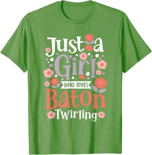 Vista 21 de A Girl Who Loves Baton Twirling - Camiseta de giro Majorette Twirler, Negro