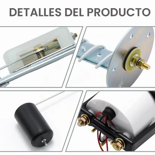 Vista 7 de Hoypeyfiy - Medidor de nivel de combustible universal de 2 pulgadas 52 mm para coche y SUV con sensor de combustible E-1/2-F puntero 12 V