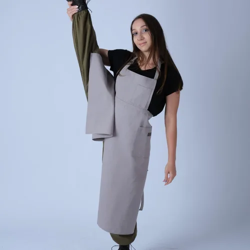 Vista 5 de makemake Tools Split-Leg Waterproof Unisex Pottery Apron for Pottery Artist Ceramic Coveralls Claypron Florist Gown
