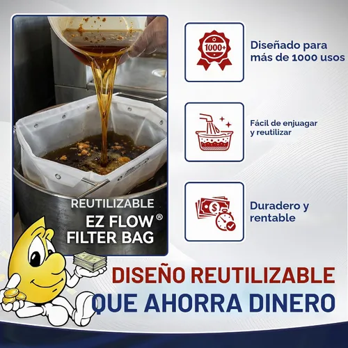 Vista 3 de Miroil RB6PS/12852 EZ Flow "Snap On" Bolsa Filtro