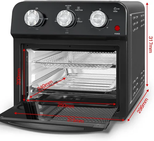 Vista 7 de Plum Chef Freidora de aire, 13 cuartos de galón, circulación de aire caliente de 360° para una cocción saludable sin aceite, combo multifuncional