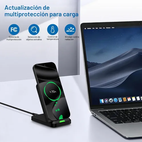 Vista 3 de Cargador inalámbrico Soporte de carga rápida para Samsung Cargador