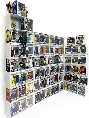 Vista 6 de Estuche de exhibición de versión 4 x 4 compatible con cajas Fnko Pop, apilables, 4 filas, con cubierta transparente para proteger tu colección