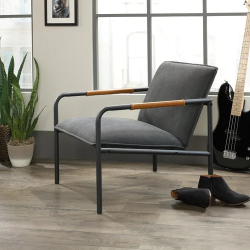 Vista 2 de Sauder Boulevard Cafe - Sillón de metal, acabado gris carbón
