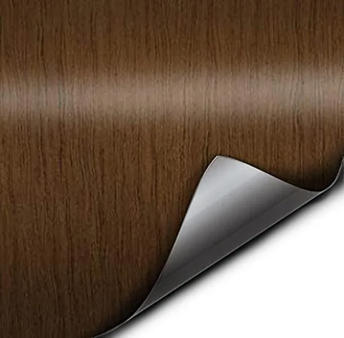Vista 5 de VVIVID Hoja de rollo de grano de madera de teca (12 x 48 pulgadas) con membrana de liberación de aire