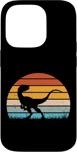 Vista 17 de Retro Sunset Jurassic Velociraptor Dinosaur Case for iPhone 17