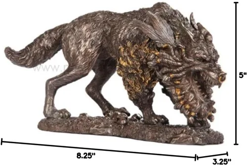 Vista 3 de Pacific Giftware PTC - Figura de estatua de Dios de bestia mística de Fenrir de 8.25 pulgadas