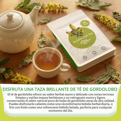Vista 3 de Samcci - Bolsas de té de hoja de gordolobo, 0.11 onzas x 20 unidades, té