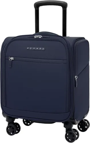 Vista 31 de Verage Equipaje de mano debajo del asiento de 14 pulgadas con ruedas giratorias y puerto de carga USB, maleta con ruedas para aerolíneas, bolsa Negro