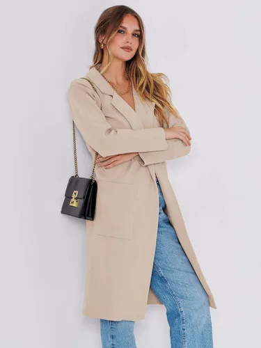 Vista 7 de ANRABESS Cárdigan tipo cárdigan para mujer, chaqueta de punto grueso con frente abierto, chaqueta de gran tamaño, abrigo largo para otoño e invierno