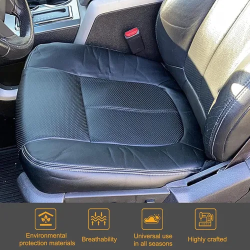 Vista 3 de Priprilod Funda de asiento de repuesto perforada de cuero negro compatible con Ford F250 F350 F450 F550 Lariat 2011 2012 2013 2014 2015 2016