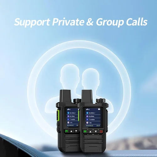 Vista 2 de Walkie Talkies globales gratuitos de por vida, radio 4G PoC, radio nacional, radio PTT bidireccional de larga distancia con linterna para equipos