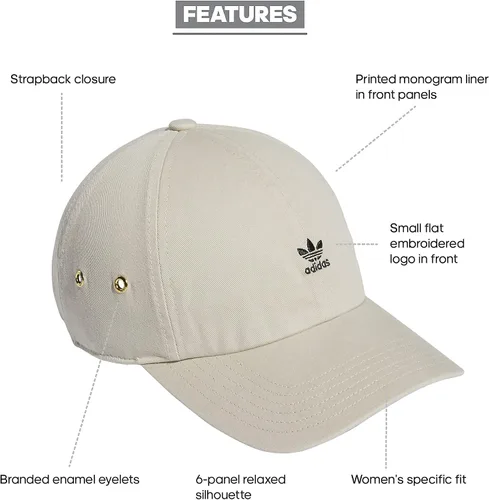 Vista 26 de adidas Originals Gorra ajustable relajada con logotipo para mujer