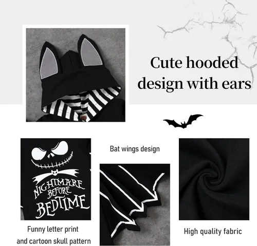 Vista 4 de My First - Traje de Halloween para bebé recién nacido, ropa de cosplay, disfraz de murciélago con capucha