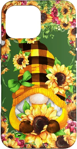 Vista 19 de iPhone 16 Unique Summer Gnome For Hippie With Cute Sunflower Gnomie Case