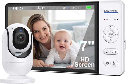 Vista 2 de 7,0 monitor video del bebé de la pulgada 720P ninguna cámara privada de la Con cable tipo C