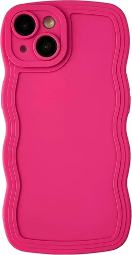 Vista 9 de Funda para iPhone 13 Mini, iPhone 13 Mini, forma de marco de onda rizada, a prueba de golpes, funda protectora de silicona suave para iPhone 13 Negro