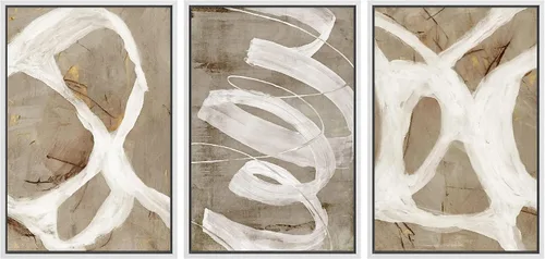 Vista 16 de SIGNWIN Lienzo enmarcado para pared, juego de arte abstracto de serenidad costera, ilustraciones abstractas junto al mar, arte moderno, decorativo