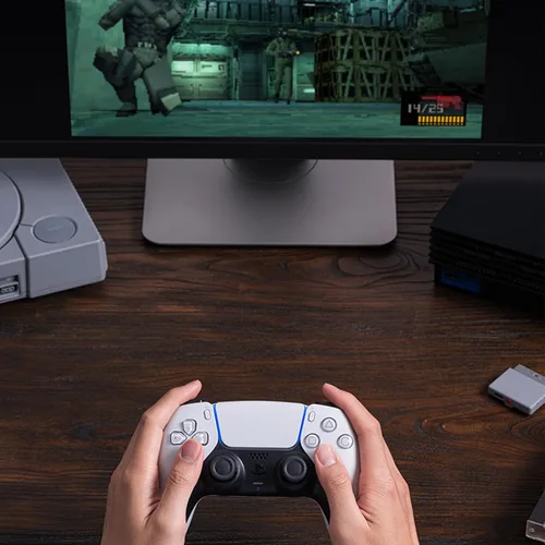 Vista 4 de 8Bitdo Retro Wireless Controller Adapter Receiver for PS1 PS2 Windows 1011, Compatible with PS5PS4 Controller, Xbox Series Controller, Xbox One