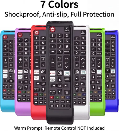 Vista 7 de Funda remota para Samsung Controller, cubierta de silicona para BN59-01199F Smart TV Control Skin Sleeve Negro
