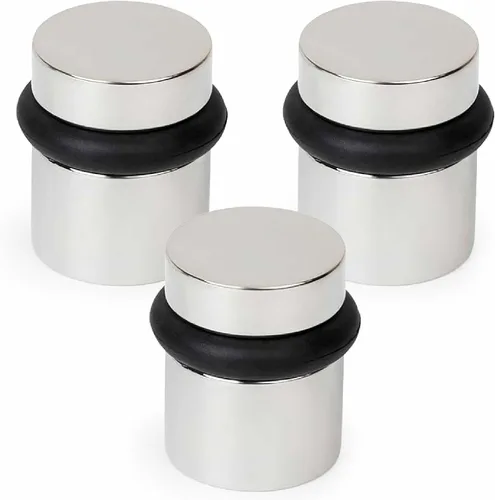 Vista 56 de Mega Handles Tope de Puerta de Piso, Tope Negro de Instalación Rápida Protector de Pared, Protectores de Pared contra Pomos de Puerta, Tope