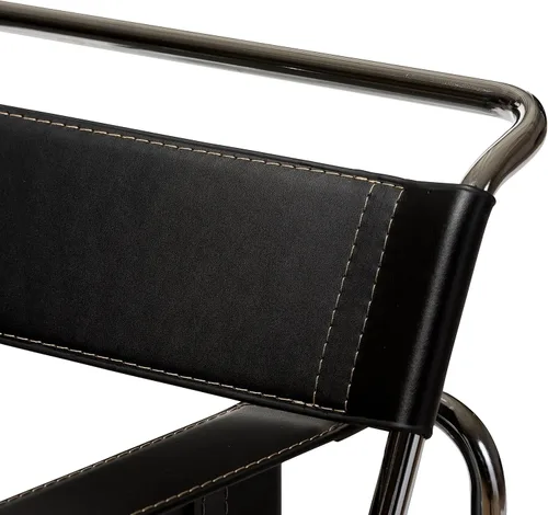 Vista 5 de Baxton Studio Jericho - Silla decorativa, 30 x 31 x 28 pulgadas, color negro