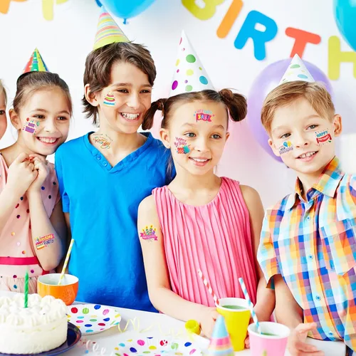 Vista 4 de Containlol 6 hojas de calcomanías de feliz cumpleaños para niños, niñas y adultos, tarjetas adhesivas para álbumes de recortes, calcomanías