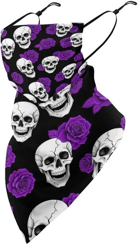Vista 22 de Bufanda de protección solar UV, bufanda triangular reutilizable con lazo para las orejas