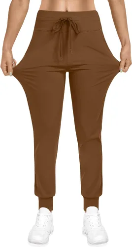 Vista 3 de TARSE Pantalones deportivos para mujer con bolsillos y cordón para correr