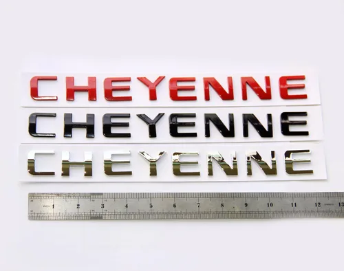 Vista 4 de Yoaoo 3 paquetes de emblemas OEM negros para placa Cheyenne Compatible con Silverado 3D brillante Nuevo