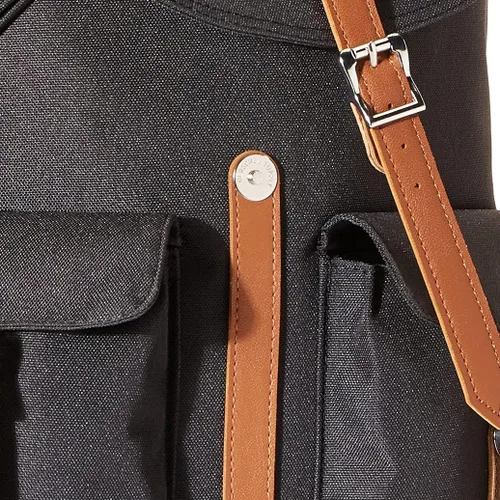 Vista 4 de Herschel Mochila Dawson, NegroTan Synthetic Leather), 10233-00001