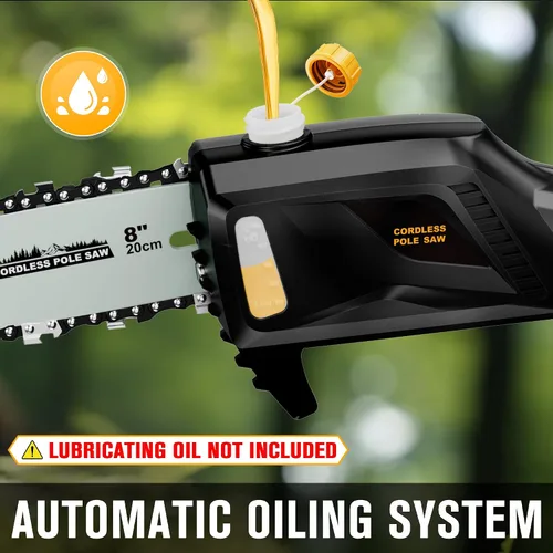 Vista 5 de HEINPRO Sierra de Poste Inalámbrica de 8 Pulgadas Compatible con Batería Dewalt de 20V MAX, Sierras de Poste Eléctricas para Poda de Árboles