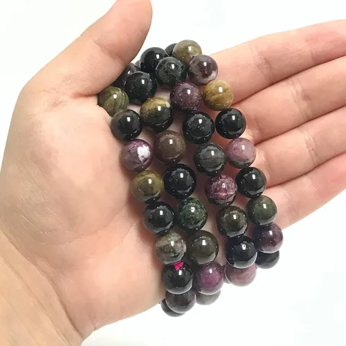 Vista 353 de Gem Avenue Handmade Round Bead Stretch Bracelet Unisex Natural Stone Beaded Jewelry for Men & Women, Elastic Wristband for Daily Wear