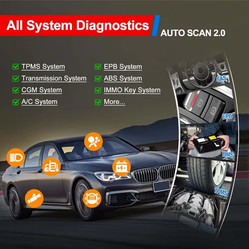 Vista 7 de Autel MaxiSYS MS906 PRO-TS - Escáner de diagnóstico TPMS para todos los sistemas ECU Coding, CAN FD & DoIP, 3000+ Active Tests, 36+ Services, Auto