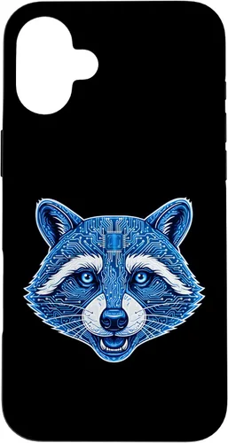 Vista 23 de Raccoon Electronic Computer Circuit CPU Art Case for iPhone 17