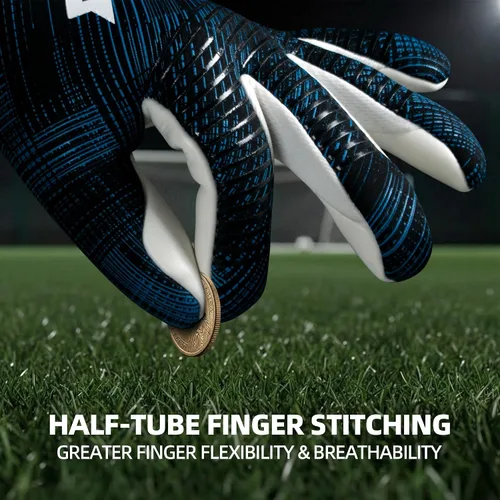 Vista 8 de WVVOU Guantes de portero para Adultos y Jóvenes, Guantes de portero de fútbol profesionales transpirables con palma de látex adhesivo de 4+3mm
