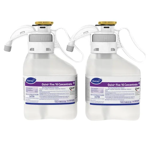 Vista 11 de Oxivir Diversey 5019296 Five 16 Limpiador líquido desinfectante de fuerza hospitalaria de un solo paso, peróxido de hidrógeno acelerado, concentrado