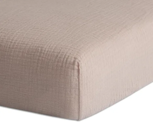 Vista 10 de Meracorallo Sábana bajera de muselina para cuna, 100% algodón, 28 x 52 pulgadas, suave y transpirable, para colchones estándar de cuna y niños