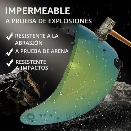 Vista 5 de Visera de casco de repuesto para Scorpion EXO-R420 impermeable, protección UV, arañazos, escudo resistente al desgaste, accesorios universales