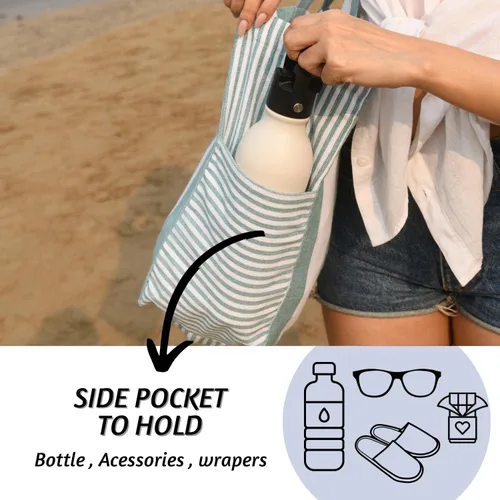 Vista 6 de Folkulture Bolsa de playa para mujer o bolsa de mano